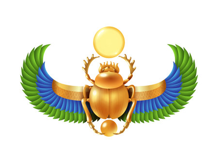 Cartoon Egyptian Scarabのイラスト素材