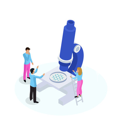 Nanotechnology Isometric Iconのイラスト素材