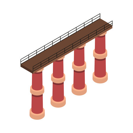 Bridge Isometric Iconのイラスト素材