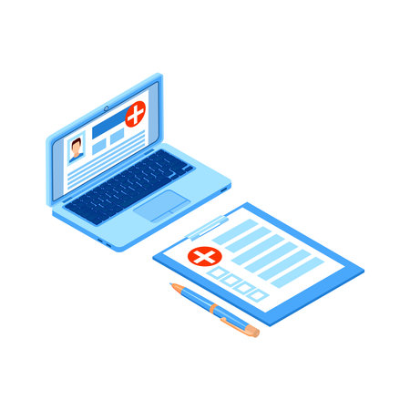Online Medicine Iconのイラスト素材