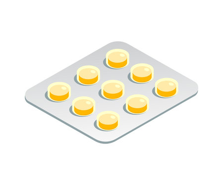 Isometric Pills Iconのイラスト素材