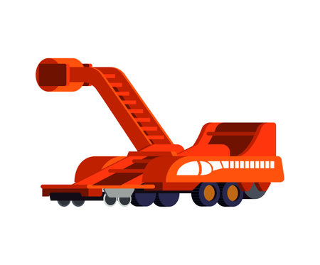 Flat Potato Harvesterのイラスト素材