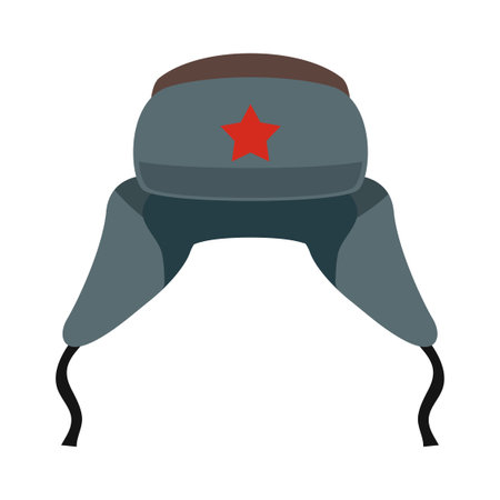 Ushanka Flat Illustrationのイラスト素材