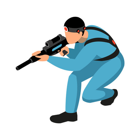 Laser Tag Playerのイラスト素材