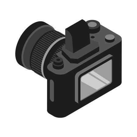 Camera Isometric Iconのイラスト素材