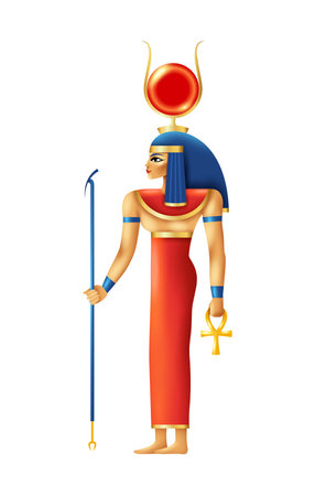 Cartoon Hathor Illustrationのイラスト素材