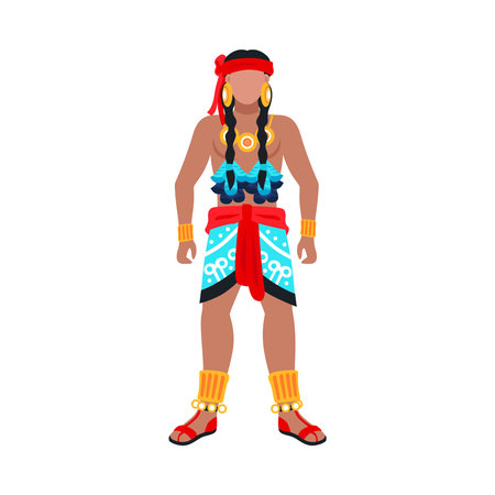 Flat Mayan Personのイラスト素材