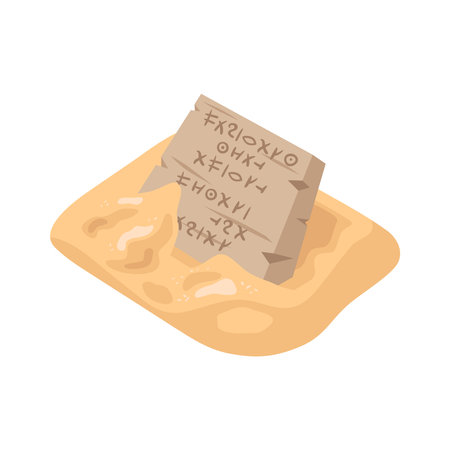 Archeology Isometric Iconのイラスト素材