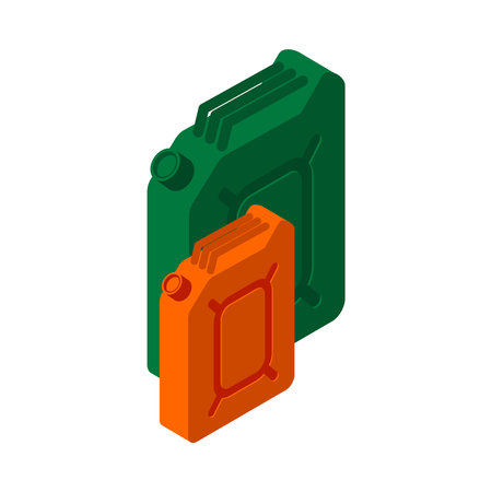 Jerricans Isometric Iconのイラスト素材