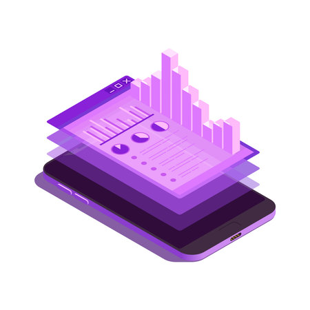 Marketing Isometric Iconのイラスト素材