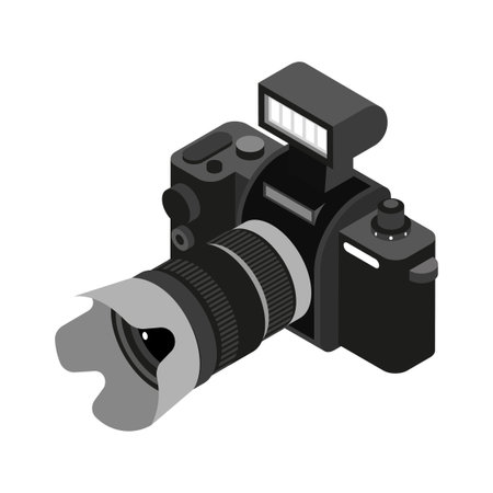Camera Isometric Illustrationのイラスト素材