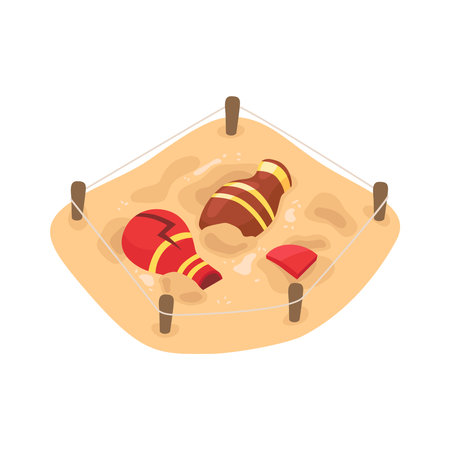 Archeology Isometric Iconのイラスト素材