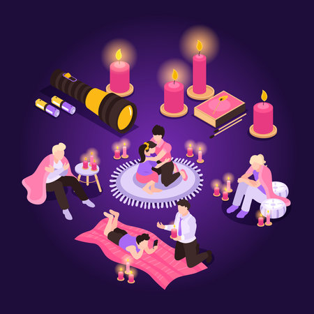 Power Outage Candles Compositionのイラスト素材