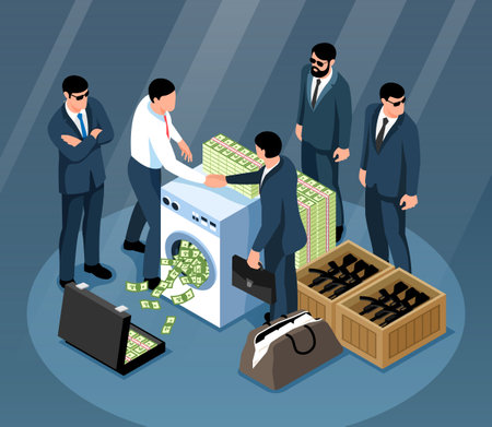 Money Laundering Illustrationのイラスト素材