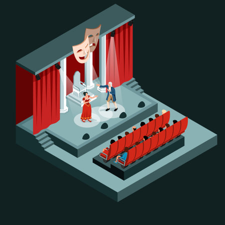 Theater Isolated Objectのイラスト素材