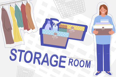 Storage Room Collageのイラスト素材