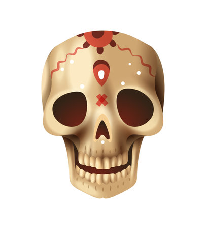 Voodoo Skull Illustrationのイラスト素材