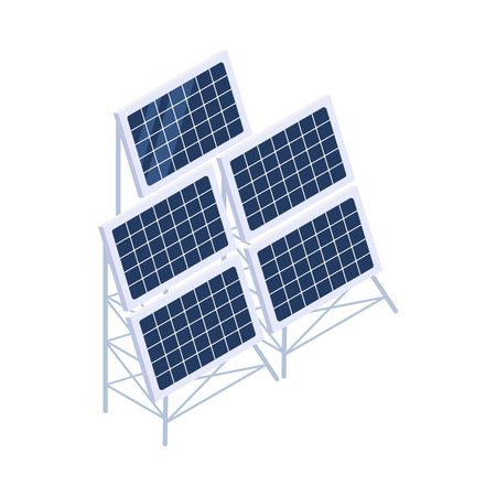 Isometric Solar Panelsのイラスト素材