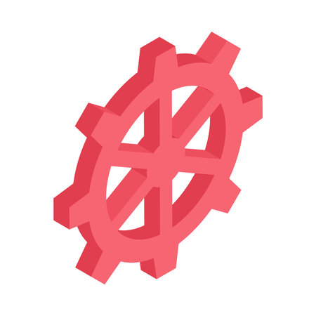 Gear Isometric Iconのイラスト素材