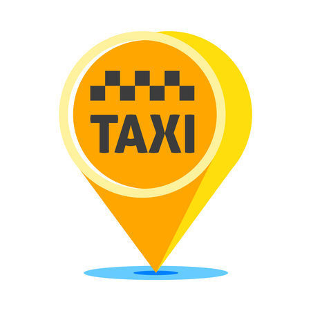 Flat Taxi Signのイラスト素材
