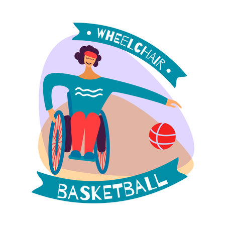 Disabled People Sport Emblemのイラスト素材