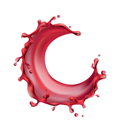 Realistic Wine Splashのイラスト素材