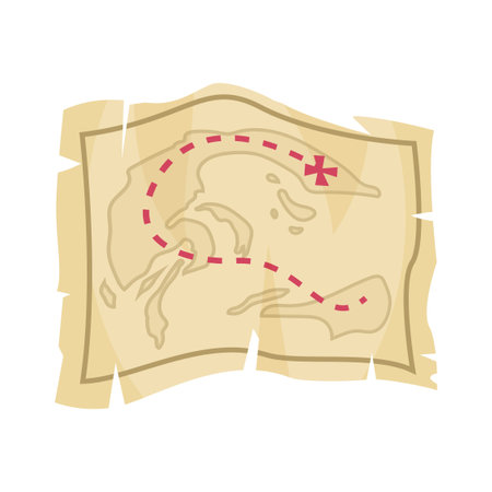 Cartoon Pirate Mapのイラスト素材