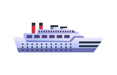 Flat Ship Illustrationのイラスト素材