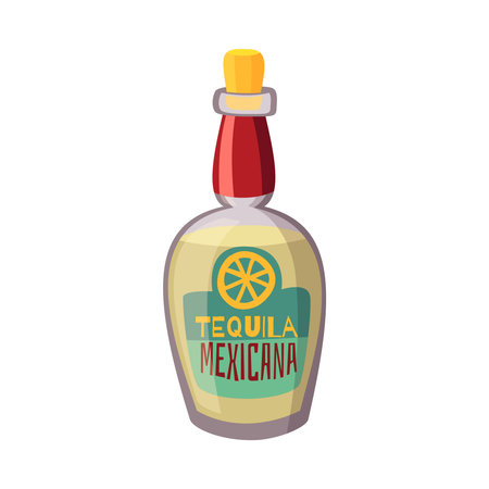 Tequila Flat Illustrationのイラスト素材