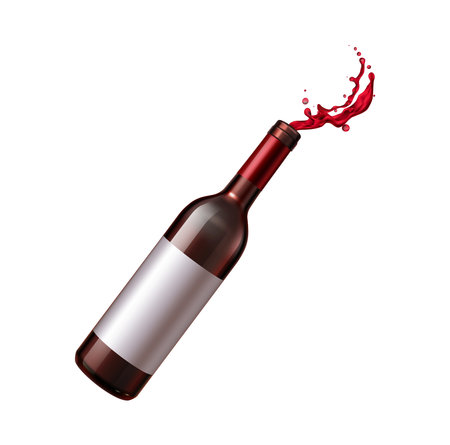 Realistic Wine Splashesのイラスト素材
