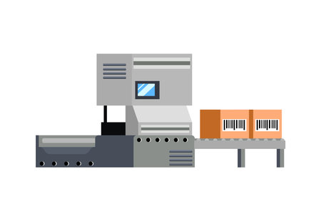 Automated Warehouse Iconのイラスト素材