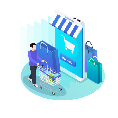 Online Shopping Conceptのイラスト素材