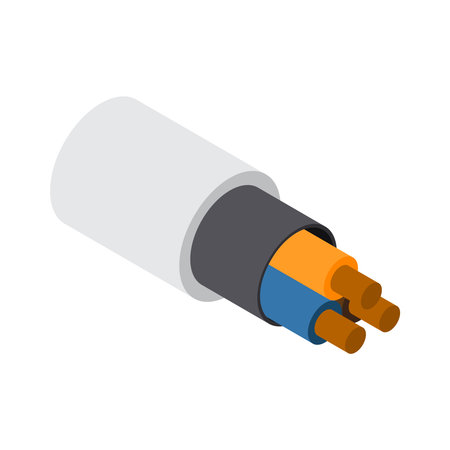 Three Conductor Cable Iconのイラスト素材