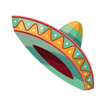 Flat Sombrero Illustrationのイラスト素材