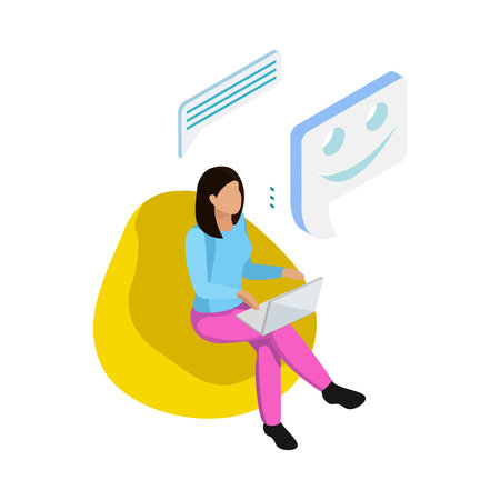 Virtual Communication Iconのイラスト素材