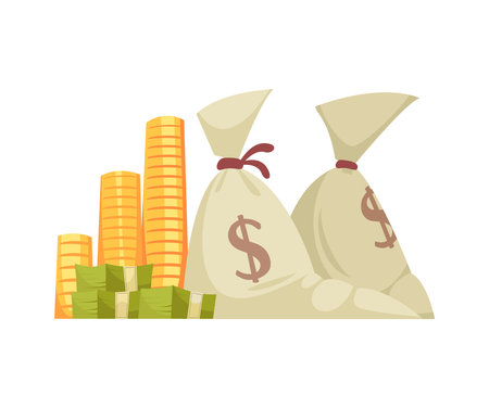 Money Cartoon Illustrationのイラスト素材