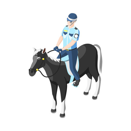 Isometric Police Officerのイラスト素材