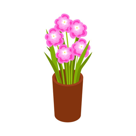 Flowers Isometric Iconのイラスト素材