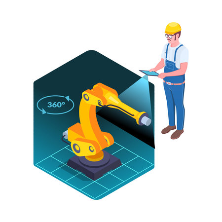 Industrial Augmented Reality Conceptのイラスト素材
