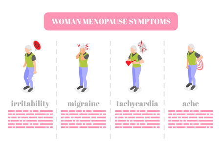 Menopause Symptoms Infographicのイラスト素材
