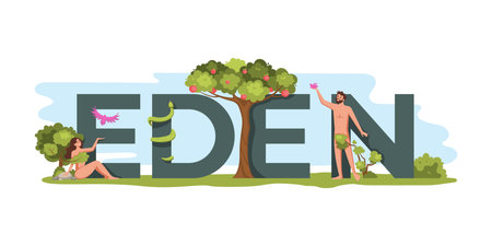 Eden Flat Text Compositionのイラスト素材
