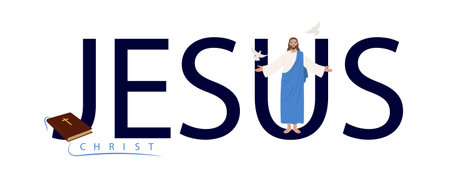 Jesus Christ Textのイラスト素材