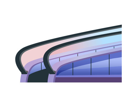 Escalator Flat Illustrationのイラスト素材