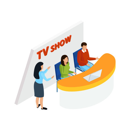 Isometric Tv Showのイラスト素材