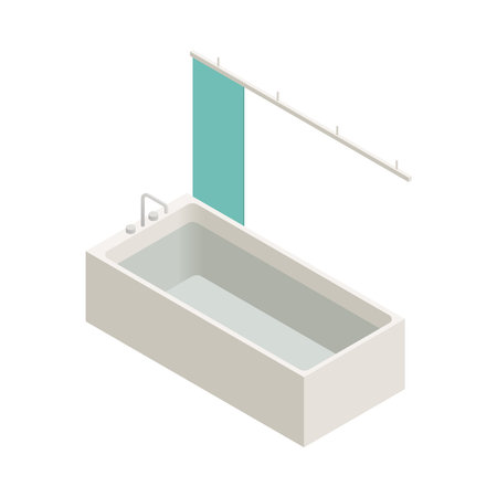 Bath Isometric Iconのイラスト素材