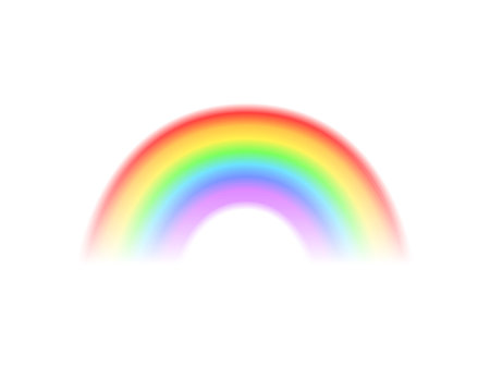 Realistic Rainbow Illustrationのイラスト素材