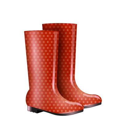 Realistic Rubber Bootsのイラスト素材