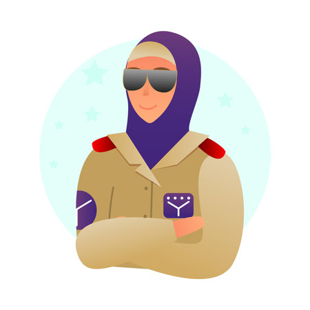 Muslim Woman Profession Iconのイラスト素材
