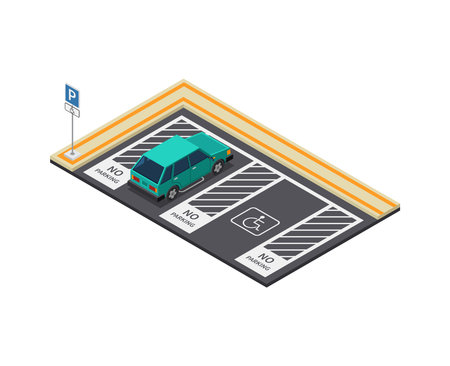 Isometric Car Parkのイラスト素材