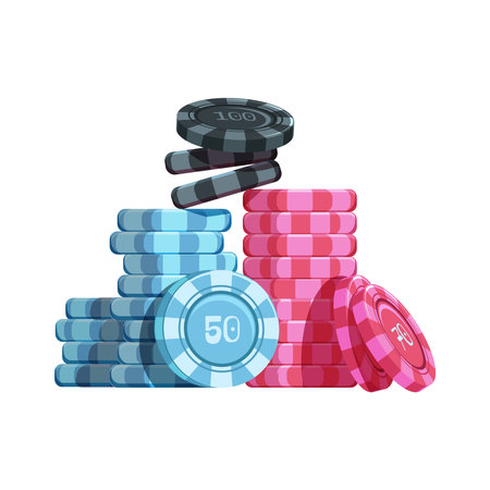 Cartoon Casino Chipsのイラスト素材